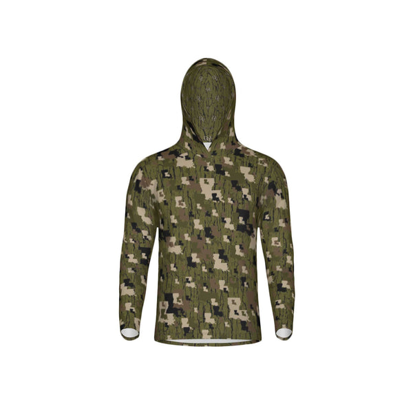 Louisiana Tree Bark Camouflage Unisex Performance UPF+50 Hoodie