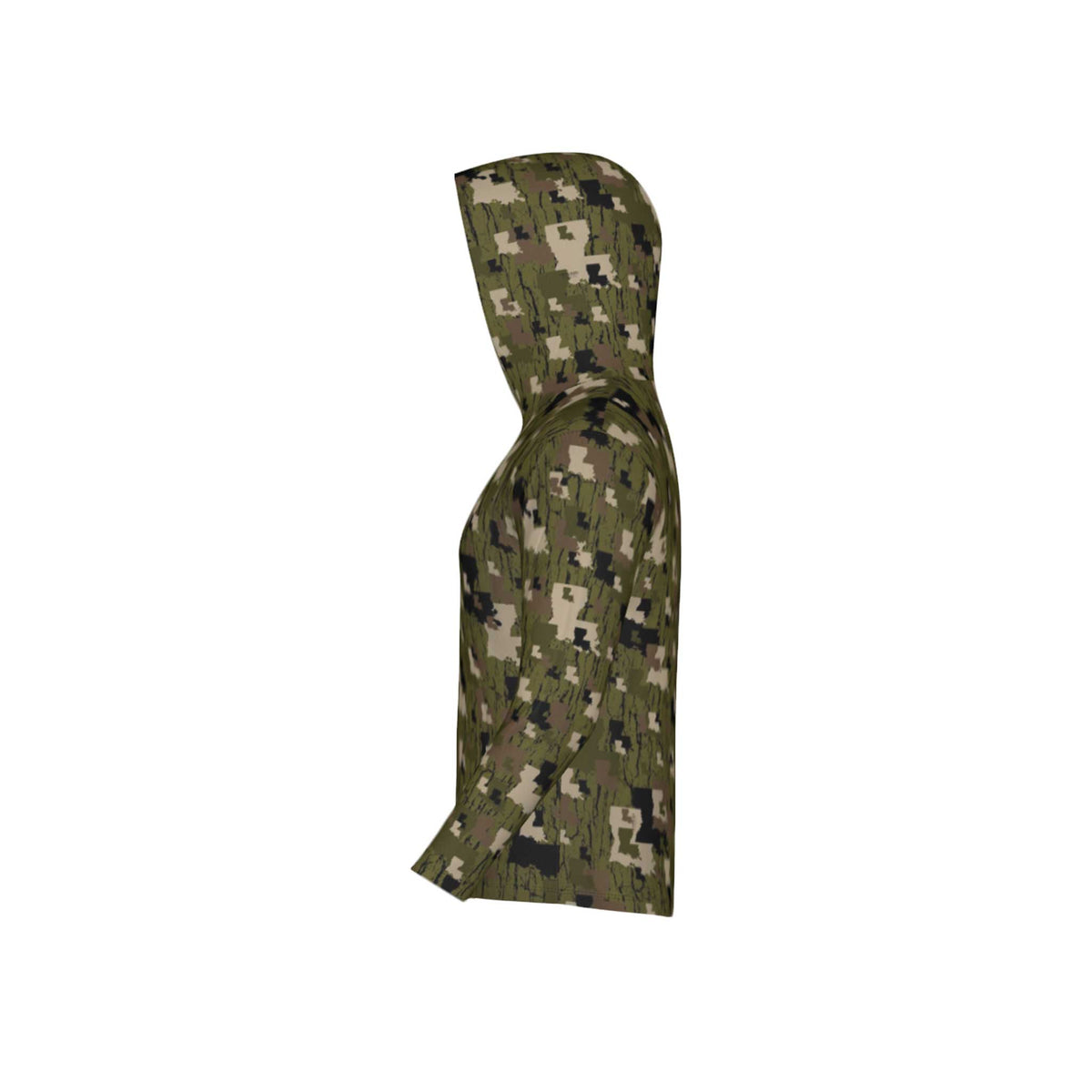 Louisiana Tree Bark Camouflage Unisex Performance UPF+50 Hoodie