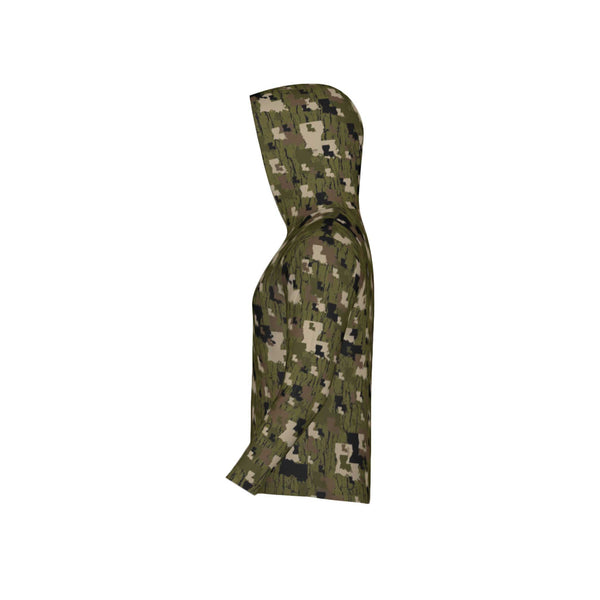 Louisiana Tree Bark Camouflage Unisex Performance UPF+50 Hoodie
