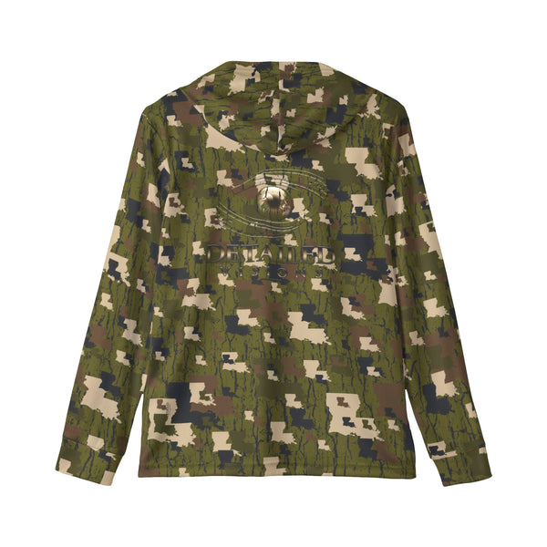 Louisiana Tree Bark Camouflage Unisex Performance UPF+50 Hoodie