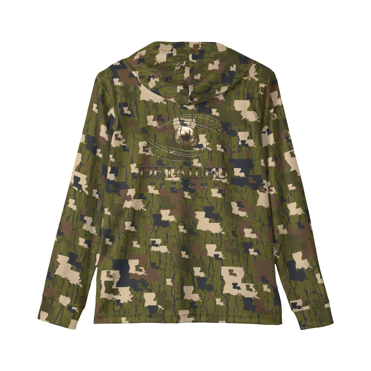 Louisiana Tree Bark Camouflage Unisex Performance UPF+50 Hoodie