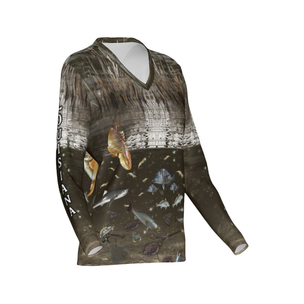 Women Cypremort Point  Performance UPF+50 V-Neck Long Sleeve Shirt
