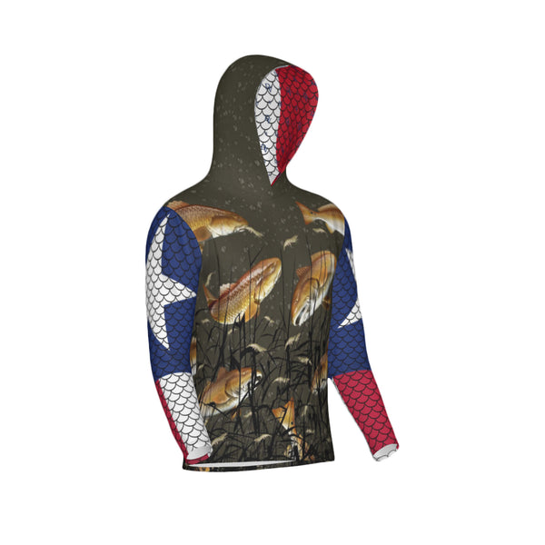 Texas Edition-Bull Redfish Unisex Performance UPF+50 Hoodie