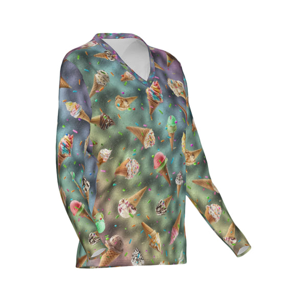 Women Cone-Tastrophe Performance UPF+50 V-Neck Long Sleeve Shirt