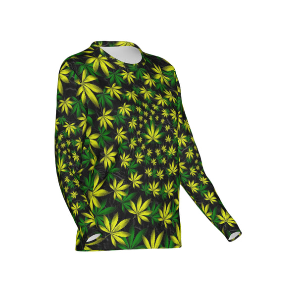 Women Twisted OG Kush & Lemon Drop Performance UPF+50 Crew Neck Long Sleeve Shirt