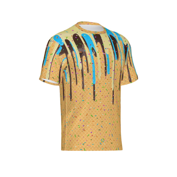 Men  Blue Vanilla Cocoa Craze Performance UPF+50 Short Sleeve Shirt