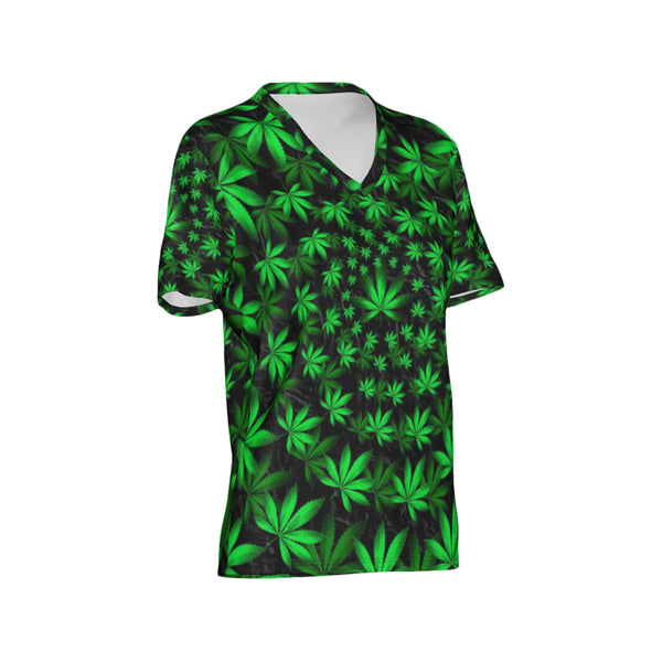 Women Twisted OG Kush & Lime Haze Performance UPF+50 V-Neck Short Sleeve Shirt