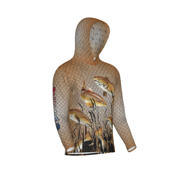 Texas Bull Redfish Feeding Frenzy Unisex Performance UPF+50 Hoodie
