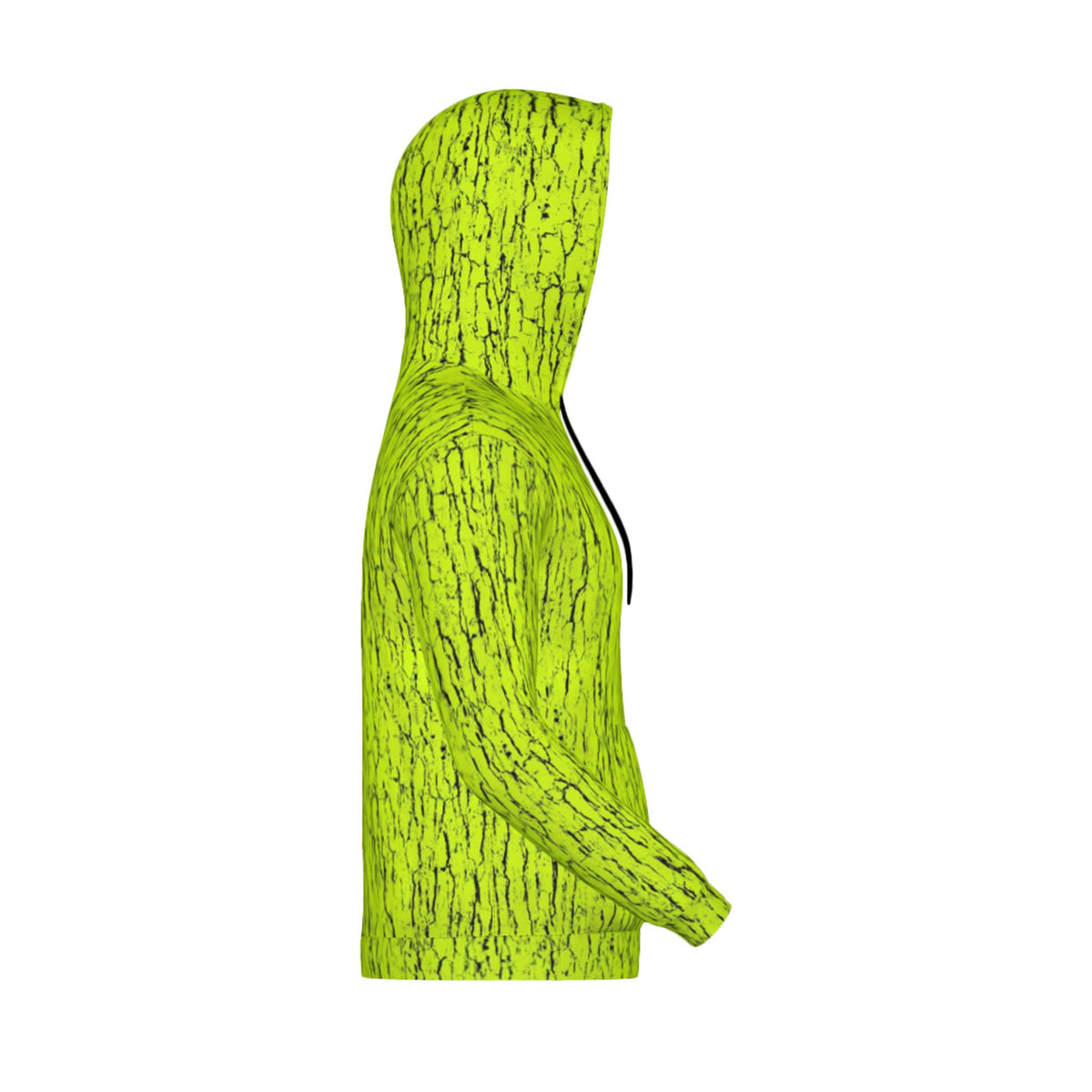 Safety Green Tree Bark Camo Premium Polyester Unisex Hoodie
