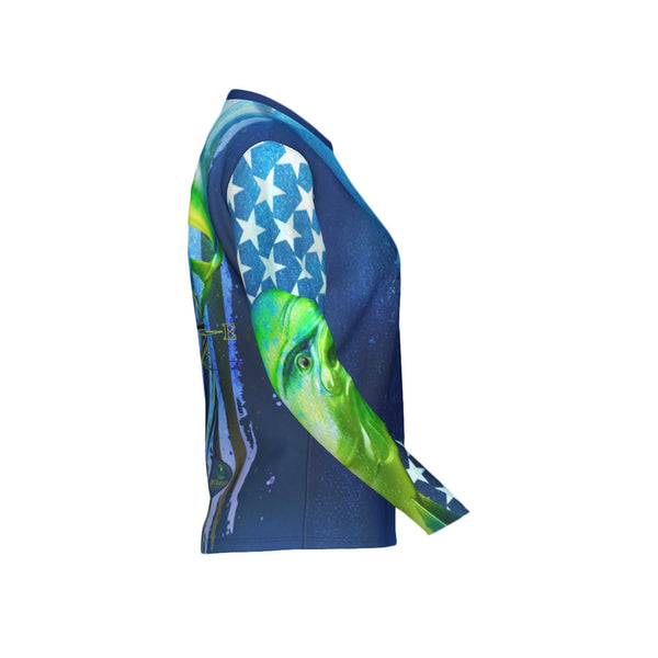Women Mahi Mahi Performance UPF+50 Crew Neck Long Sleeve Shirt