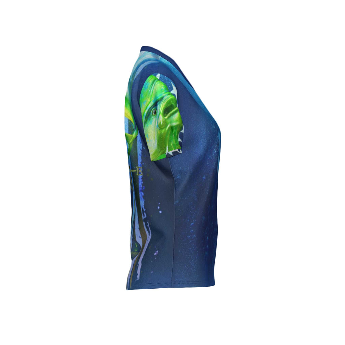 Women Mahi Mahi Performance UPF+50 V-Neck Short Sleeve Shirt