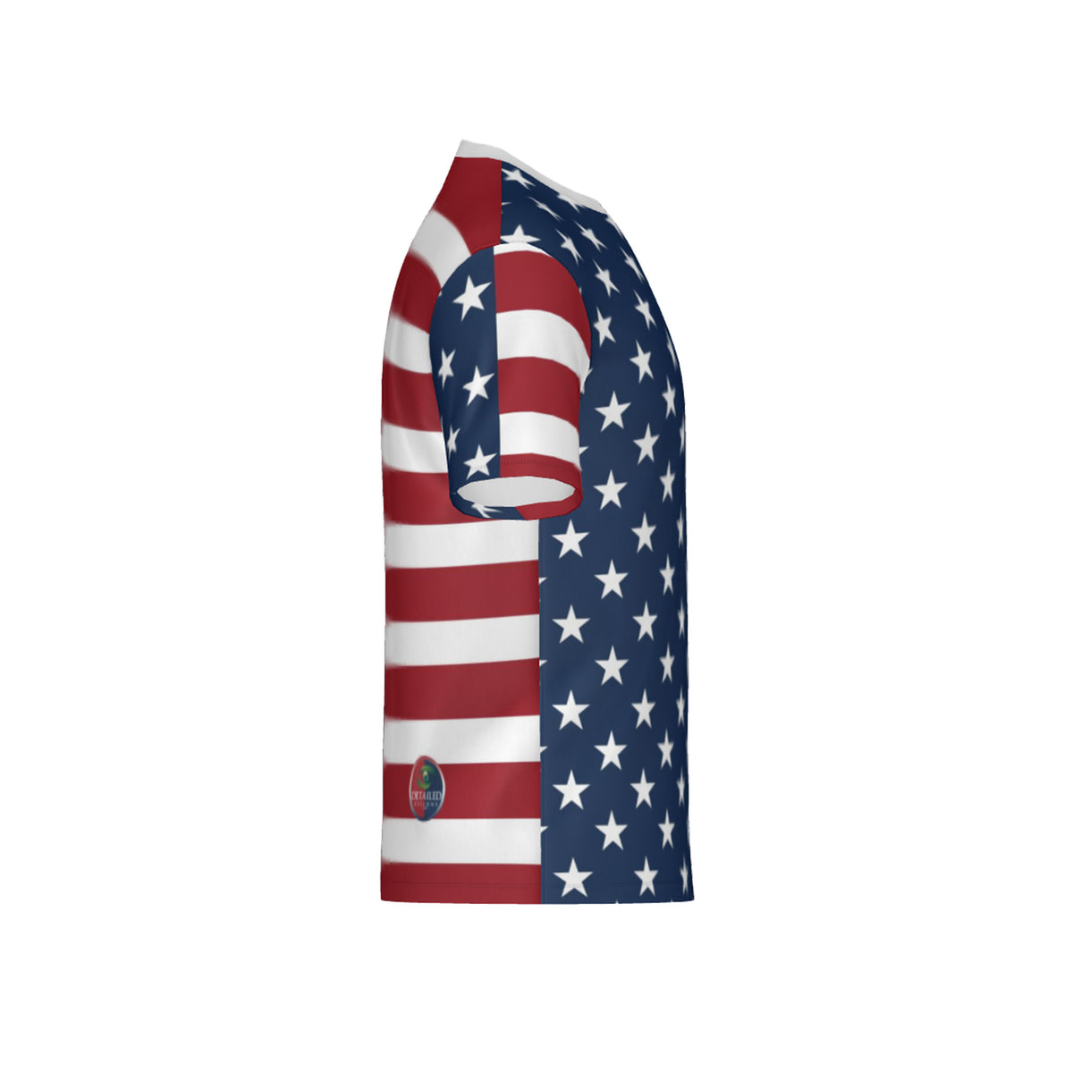 Men American Flag Mix-Match Performance UPF+50 Short Sleeve Shirt