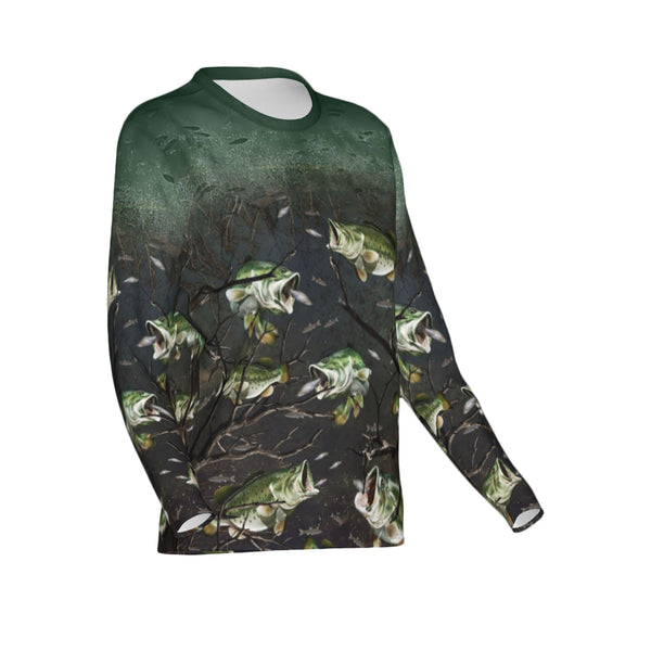 Women All About the Bass Performance UPF+50 Crew Neck Long Sleeve Shirt
