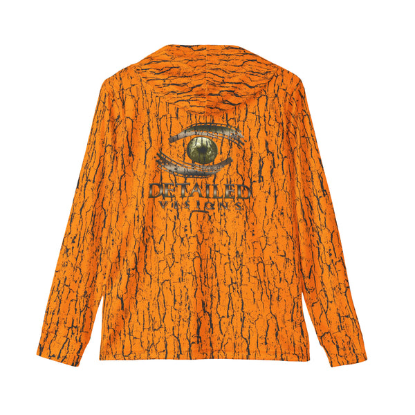 Blaze Orange Tree Bark Camo Unisex Performance UPF+50 Hoodie