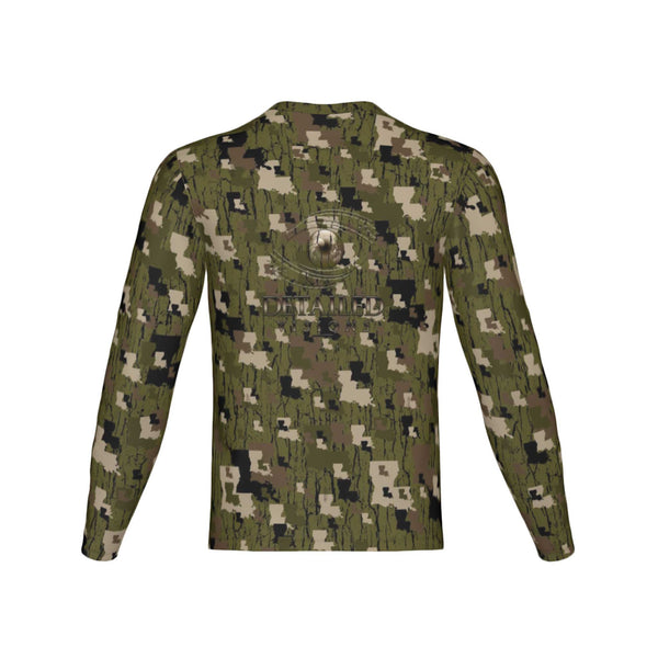 Men Louisiana Tree Bark Camouflage Performance UPF+50 Long Sleeve Shirt