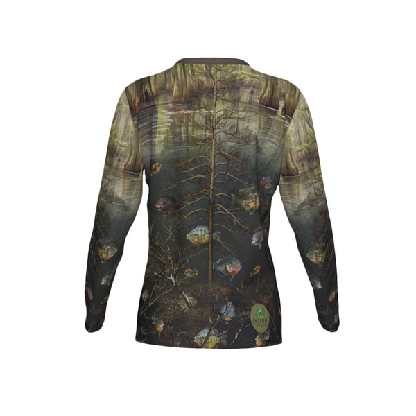 Women Bream/Blue Gil/Perch Performance UPF+50 Crew Neck Long Sleeve Shirt