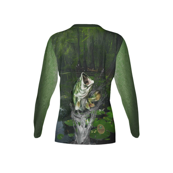 Women Bass Performance UPF+50 V-Neck Long Sleeve Shirt