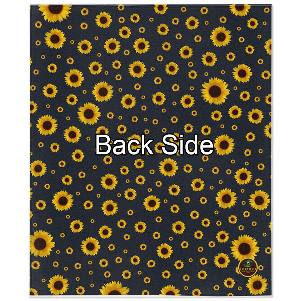 50x60 Double-Sided Sunflowers/Butterflies & Sunflowers Minky Blankets