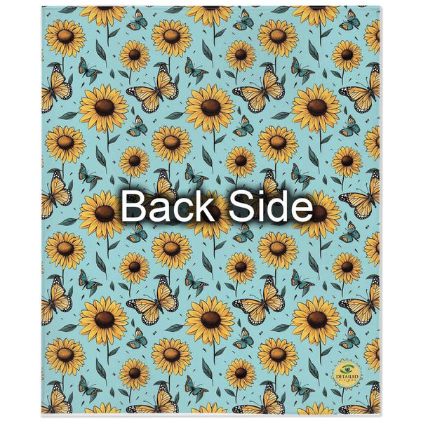 50x60 Double-Sided Sunflowers & Tulips Minky Blanket