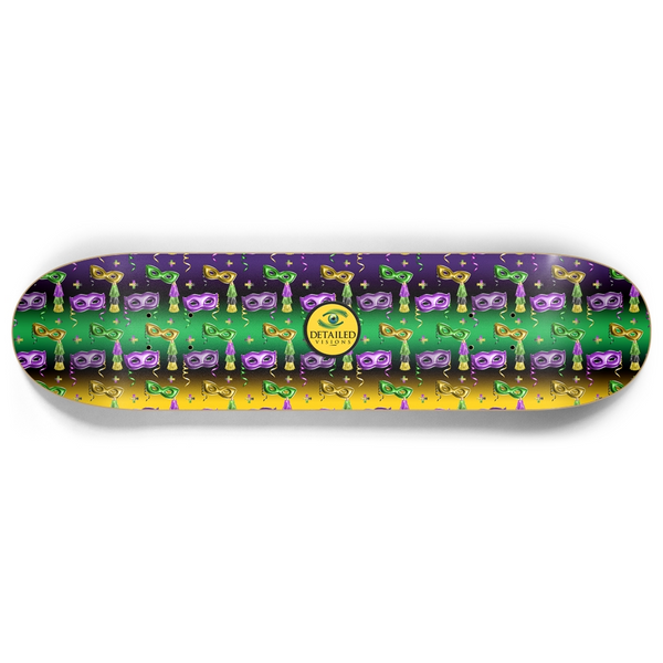 Mardi Gras Custom Skateboard