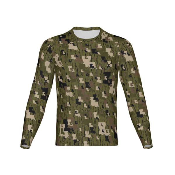 Men Louisiana Tree Bark Camouflage Performance UPF+50 Long Sleeve Shirt