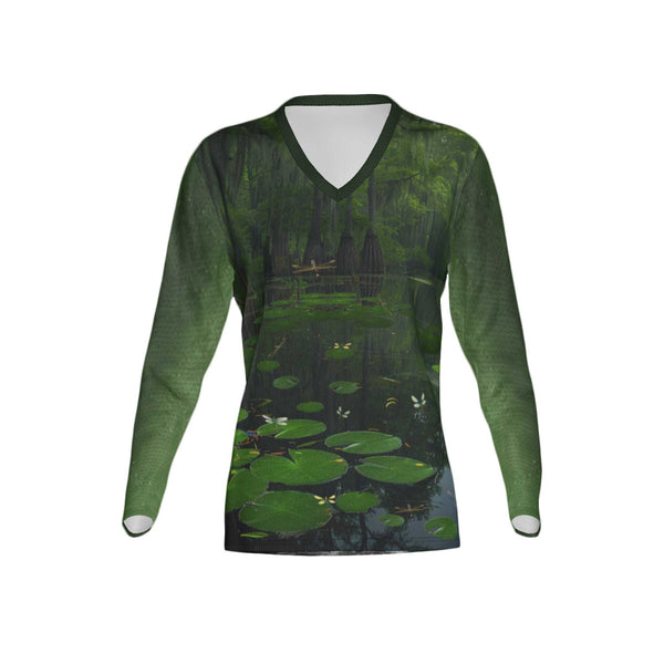Women Bass Performance UPF+50 V-Neck Long Sleeve Shirt
