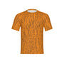 Men Blaze Orange Tree Bark Camo Performance UPF+50 Short Sleeve Shirt