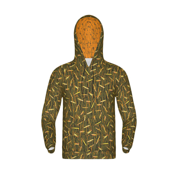 Tree Bark Ammo Camo Premium Polyester Unisex Hoodie