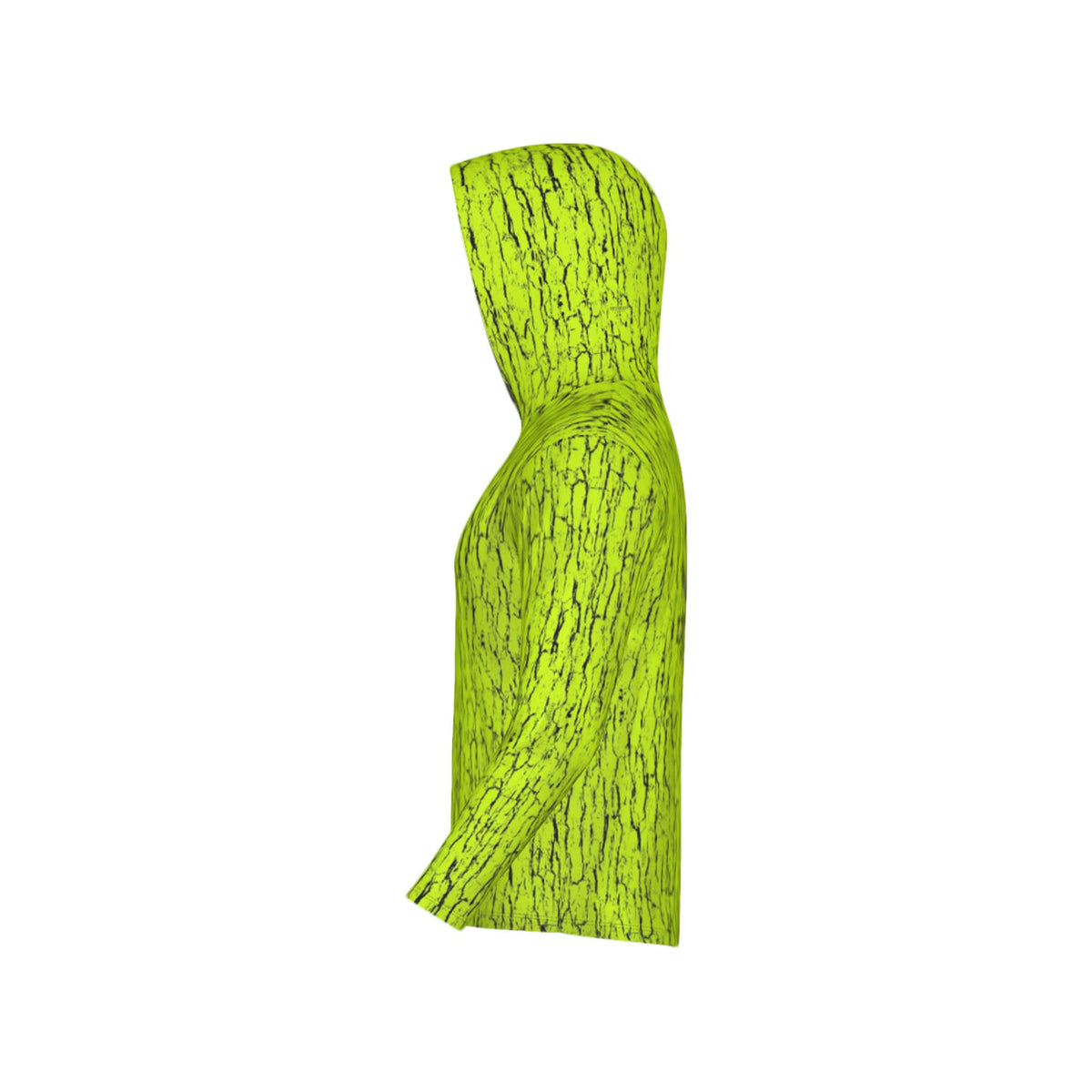 Safety Green Tree Bark Camo Unisex Performance UPF+50 Hoodie