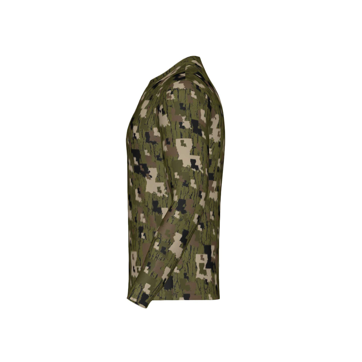 Men Louisiana Tree Bark Camouflage Performance UPF+50 Long Sleeve Shirt