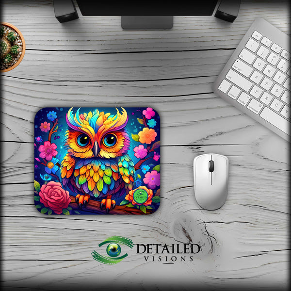 Rainbow Owl Mousepad