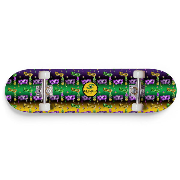 Mardi Gras Custom Skateboard