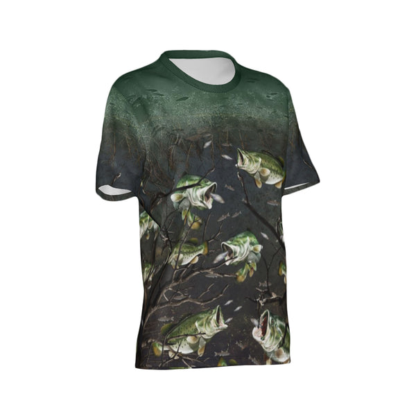 Women All About the Bass Performance UPF+50 Crew Neck Short Sleeve Shirt