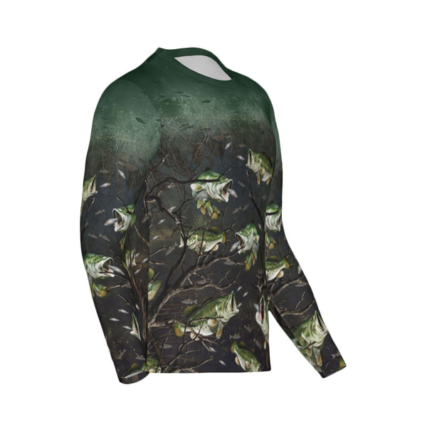 Men All About the Bass Performance UPF+50 Long Sleeve Shirt