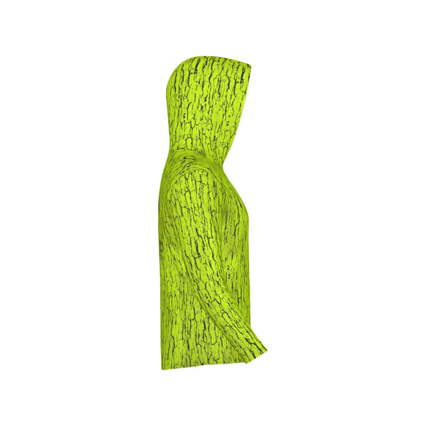 Safety Green Tree Bark Camo Unisex Performance UPF+50 Hoodie