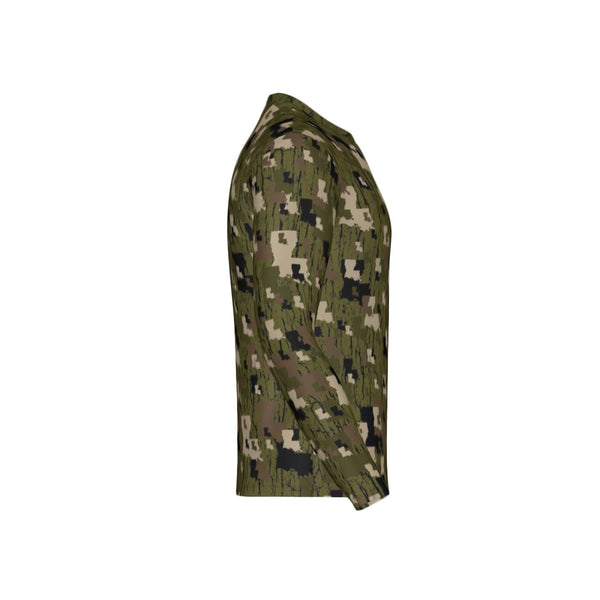 Men Louisiana Tree Bark Camouflage Performance UPF+50 Long Sleeve Shirt
