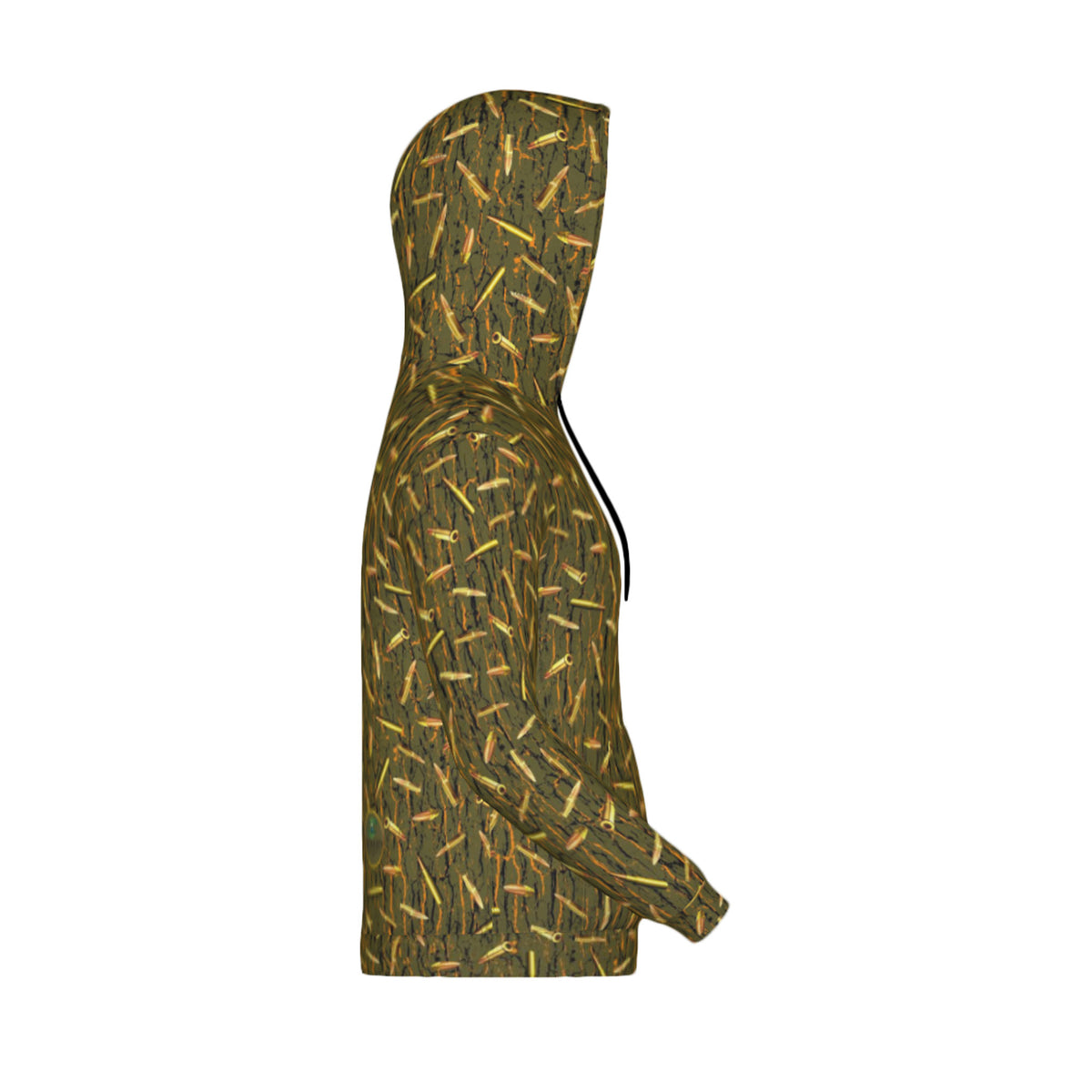Tree Bark Ammo Camo Premium Polyester Unisex Hoodie