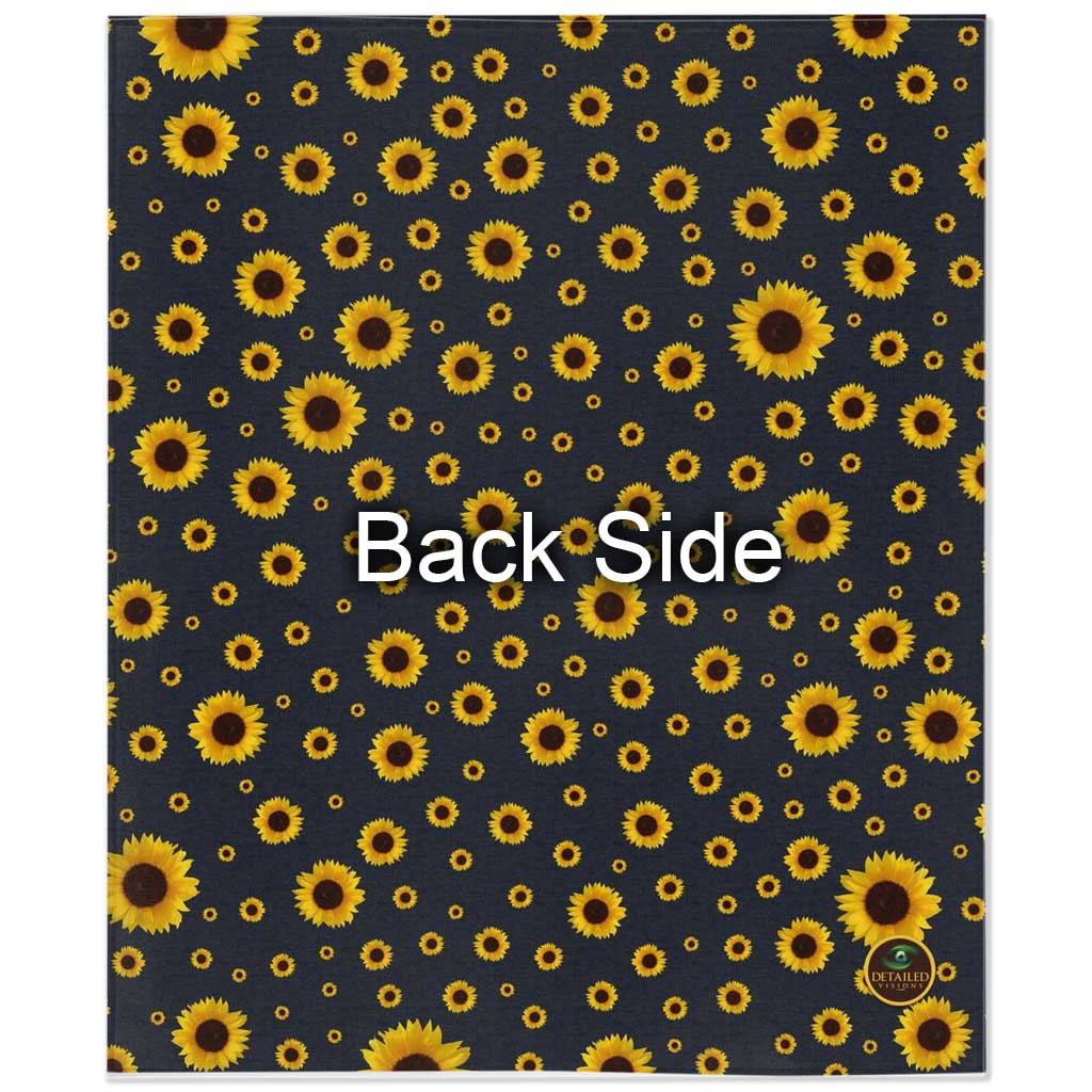 50x60 Double-Sided Sunflowers & Bees Minky Blanket