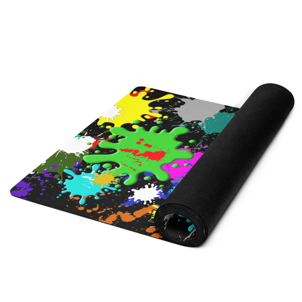 Paint Splatter Yoga Mat