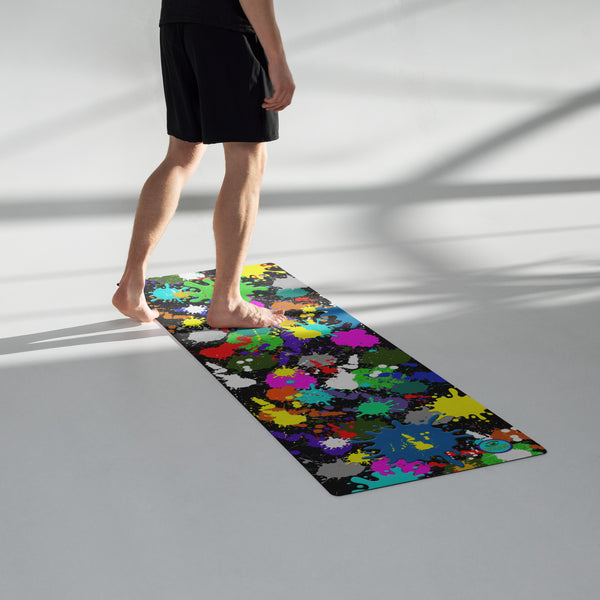 Paint Splatter Yoga Mat