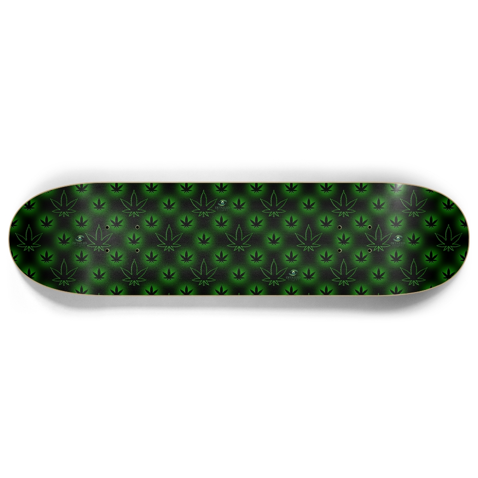 Neon Cannabis Custom Skateboard
