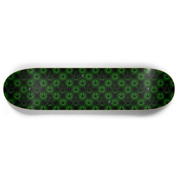 Neon Cannabis Custom Skateboard