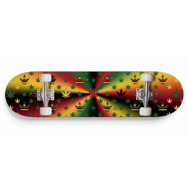 RASTA Pattern Custom Skateboard