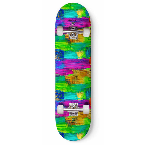 Artistic Brush Strokes Custom Skateboard