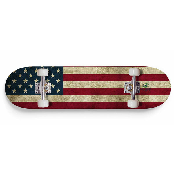 "Vintage American Flag" Custom Skateboard
